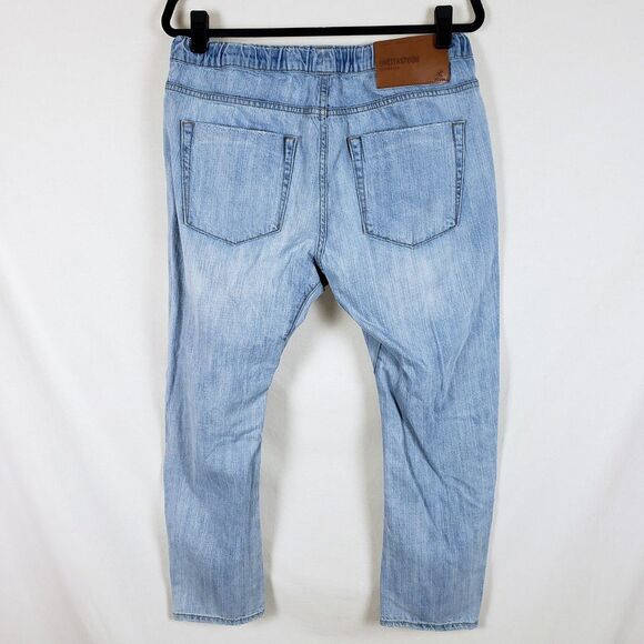 One Teaspoon Shabbies Boyfriend Jeans Womens M Slouchy Denim Distressed Blue - Picture 4 of 11